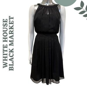 White House Black Market | Classic Black Sleeveless Dress (Size 6)